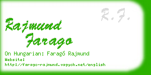 rajmund farago business card