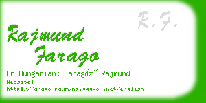 rajmund farago business card